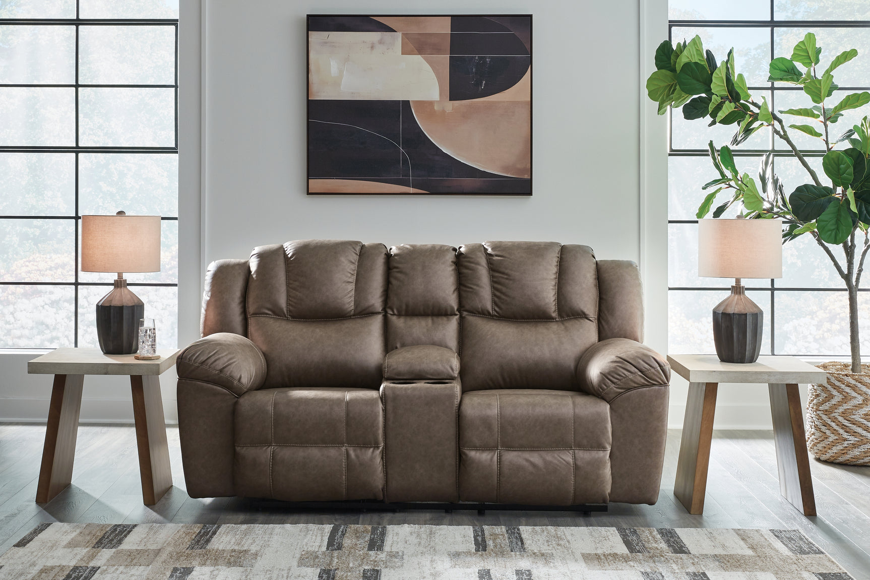 Lowilla Driftwood Reclining Sofa and Loveseat - Ornate Home