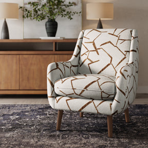 Lowry Brown Accent Chair - Ornate Home
