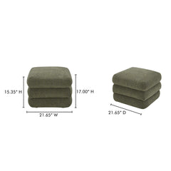 Lowtide Shadowed Green Stool - Ornate Home