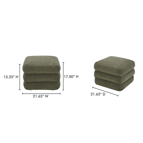 Lowtide Shadowed Green Stool - Ornate Home