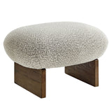 Loyal River Rock/Walnut Boucle Fabric Accent Chair and Ottoman Set - Ornate Home