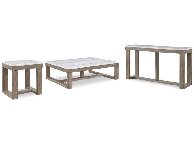 Loyaska Brown/Ivory Coffee Table, End and Sofa Table (Online Special Price) - Ornate Home