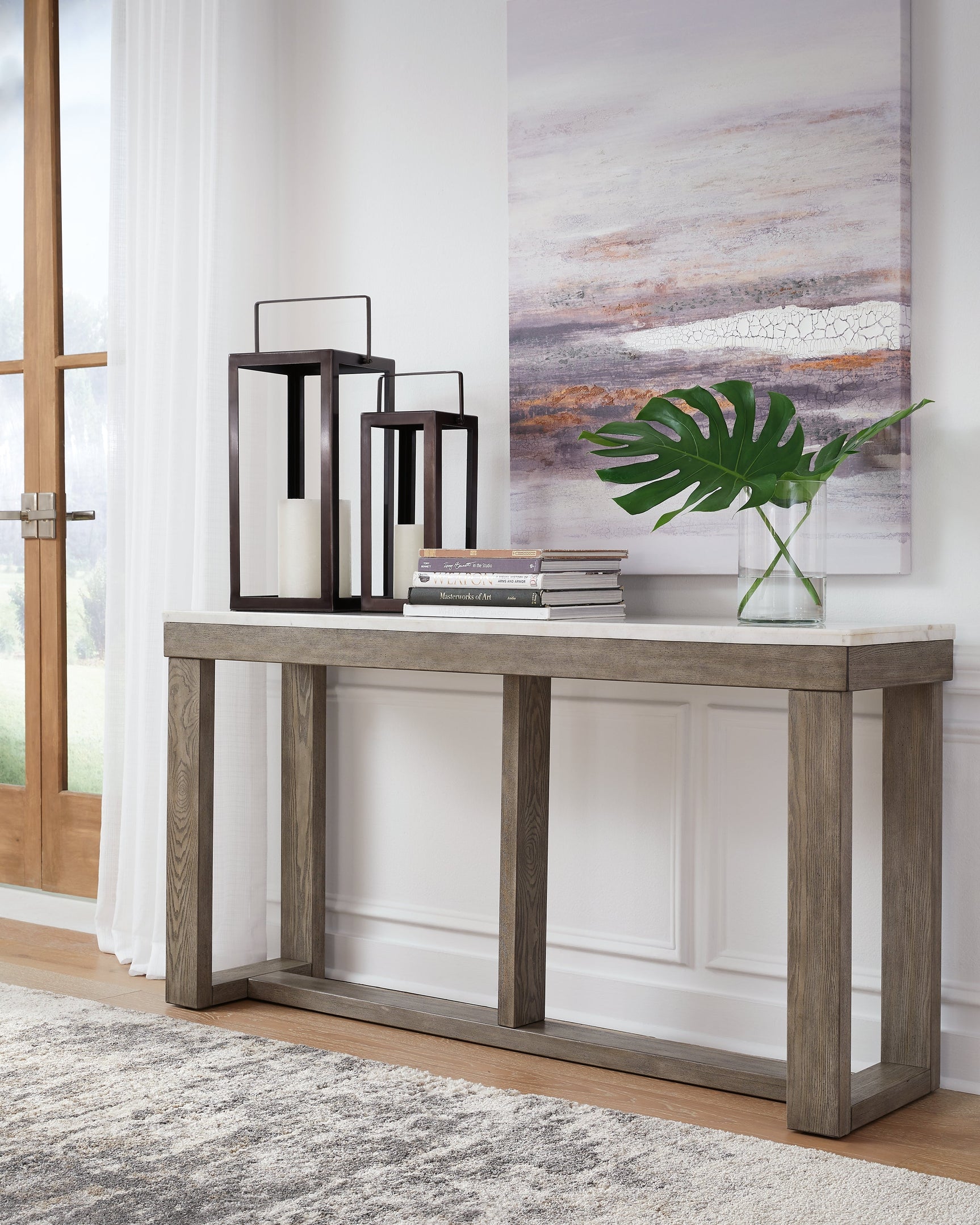 Loyaska Brown/Ivory Coffee Table, End and Sofa Table (Online Special Price) - Ornate Home
