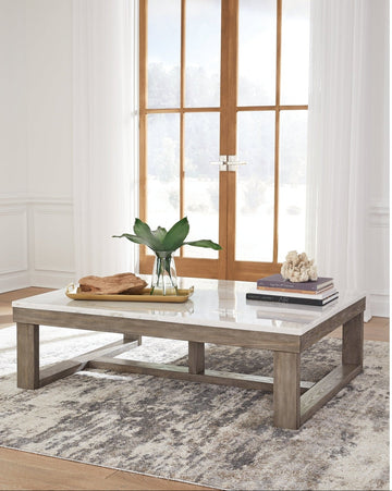 Loyaska Brown & Ivory Coffee Table - Ornate Home