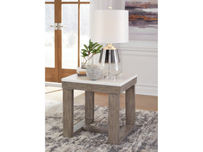 Loyaska Brown & Ivory End Table (Online Special Price) - Ornate Home