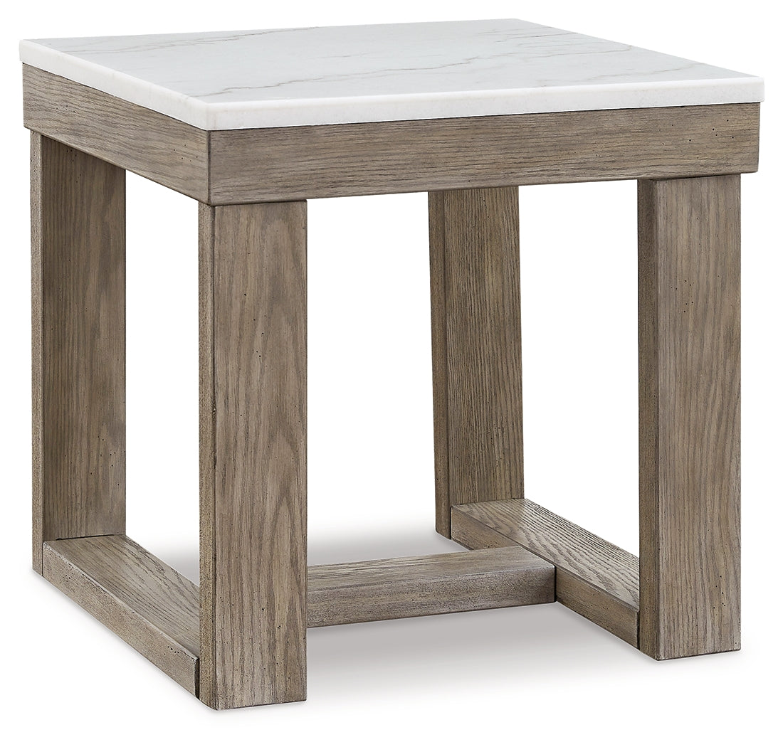 Loyaska Brown & Ivory End Table (Online Special Price) - Ornate Home