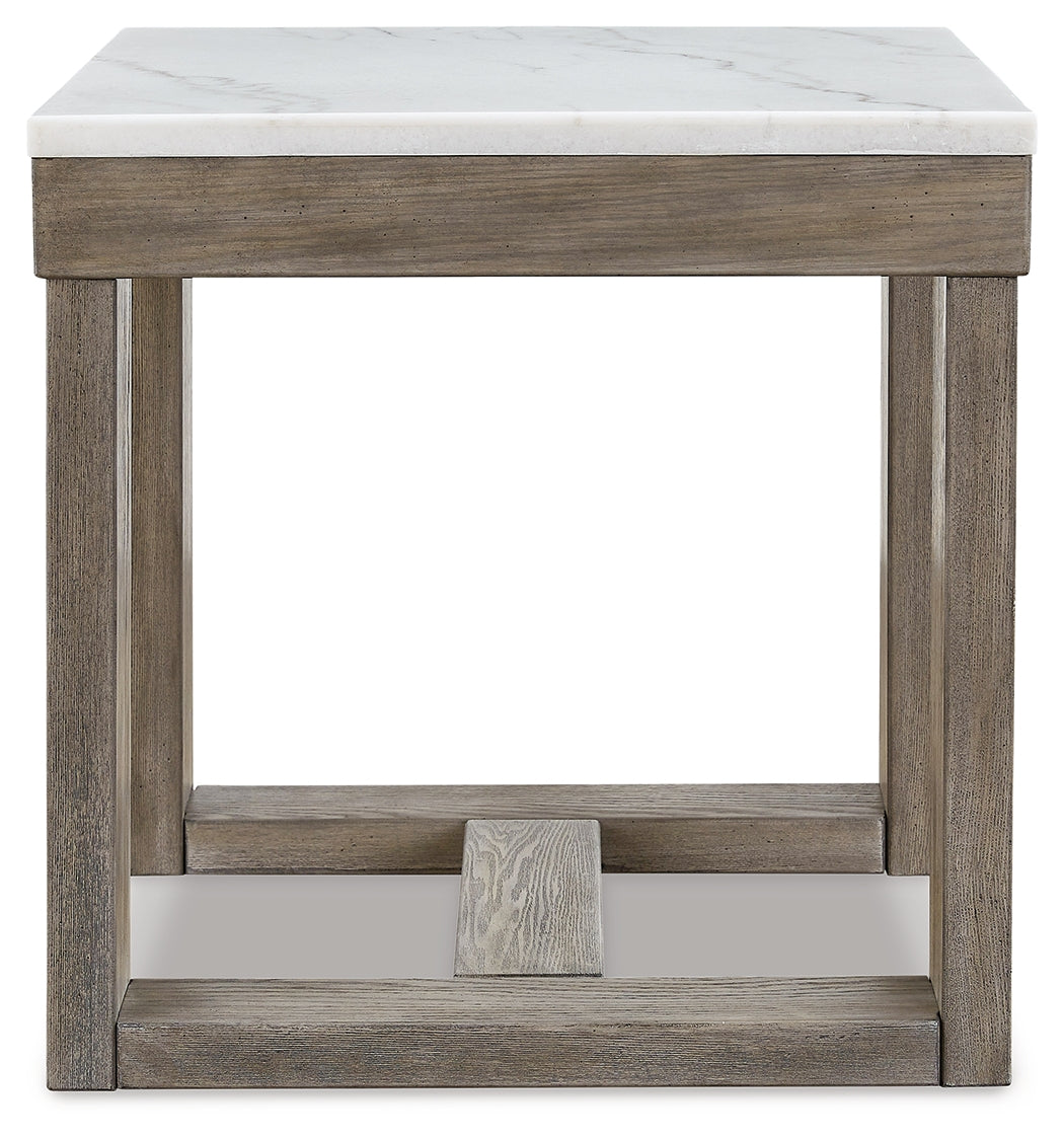 Loyaska Brown & Ivory End Table - Ornate Home