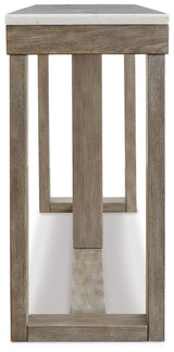 Loyaska Brown/Ivory Sofa Table (Online Special Price) - Ornate Home