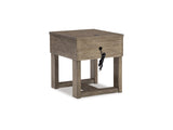 Loyaska Grayish Brown/White End Table (Online Special Price) - Ornate Home