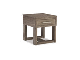 Loyaska Grayish Brown/White End Table (Online Special Price) - Ornate Home