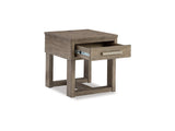 Loyaska Grayish Brown/White End Table (Online Special Price) - Ornate Home