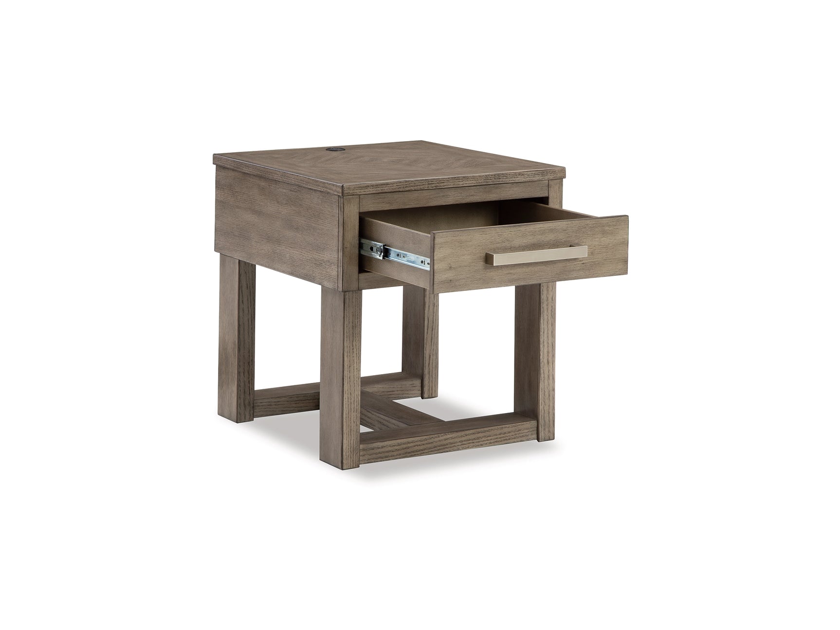 Loyaska Grayish Brown/White End Table (Online Special Price) - Ornate Home