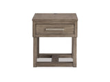 Loyaska Grayish Brown/White End Table (Online Special Price) - Ornate Home