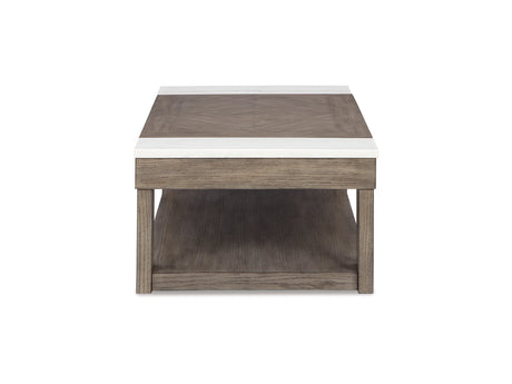 Loyaska Grayish Brown/White Lift-Top Coffee Table (Online Special Price) - Ornate Home
