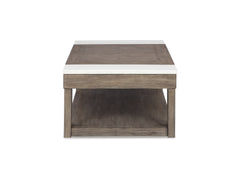 Loyaska Grayish Brown/White Lift-Top Coffee Table - Ornate Home