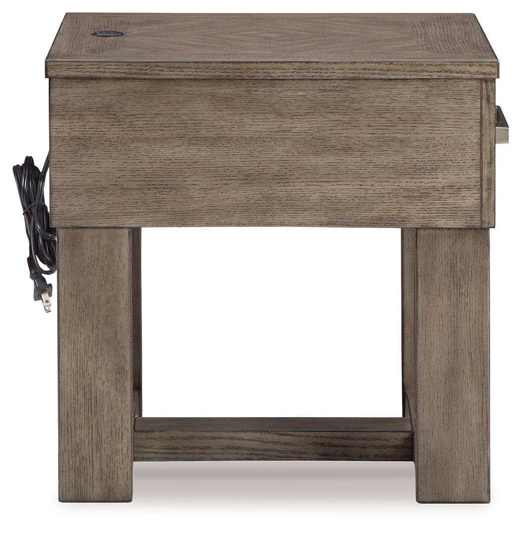Loyaska Grayish Brown/White Lift-top Coffee Table and 2 End Tables (Online Special Price) - Ornate Home