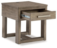 Loyaska Grayish Brown/White Lift-top Coffee Table and 2 End Tables - Ornate Home