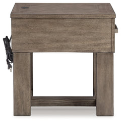 Loyaska Grayish Brown/White Lift-top Coffee Table and 2 End Tables - Ornate Home