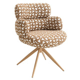 Lrna Brown Side Chair W/Swivel - Ornate Home