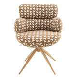 Lrna Brown Side Chair W/Swivel - Ornate Home