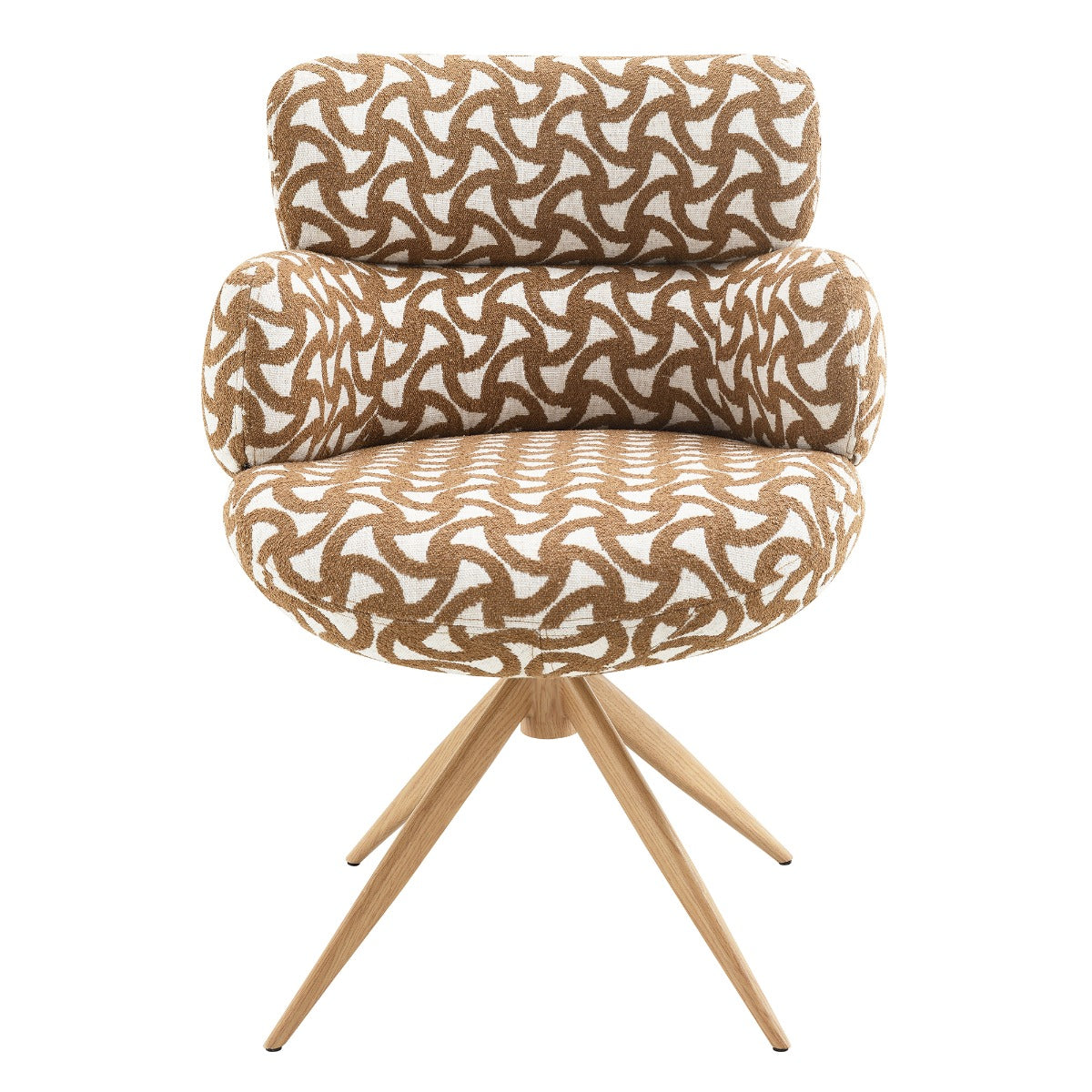 Lrna Brown Side Chair W/Swivel - Ornate Home