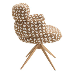 Lrna Brown Side Chair W/Swivel - Ornate Home