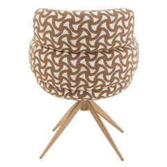Lrna Brown Side Chair W/Swivel - Ornate Home