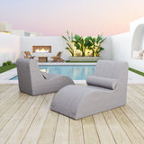 Luanda Gray Chaise Lounge - Ornate Home