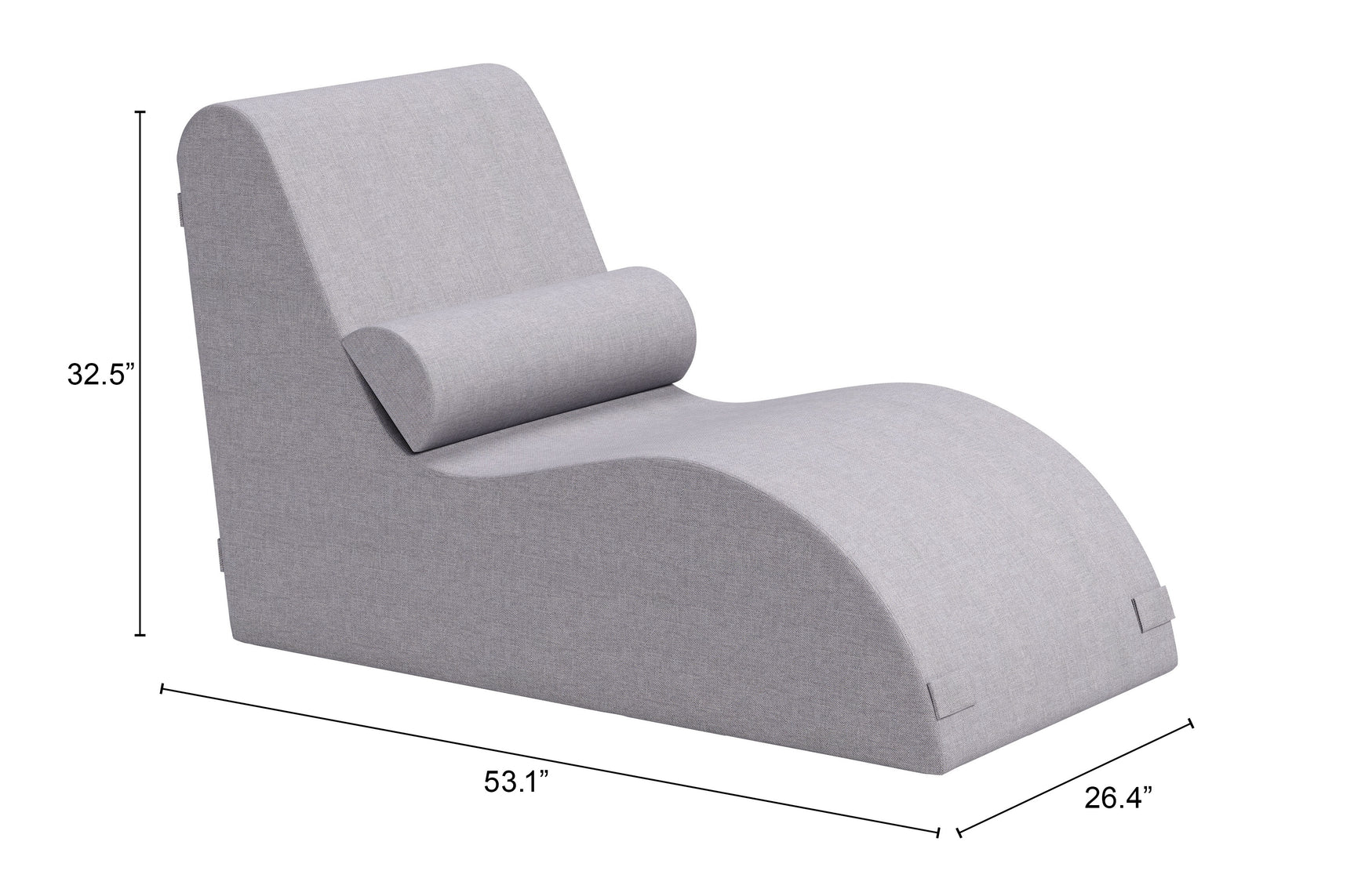 Luanda Gray Chaise Lounge - Ornate Home