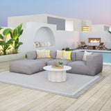 Luanda Gray Ottoman - Ornate Home