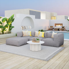 Luanda Gray Ottoman - Ornate Home