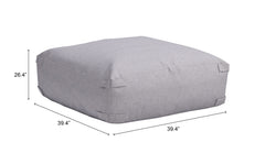 Luanda Gray Ottoman - Ornate Home