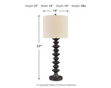 Luanndon Black 2-Piece Lamp Set (Online Special Price) - Ornate Home