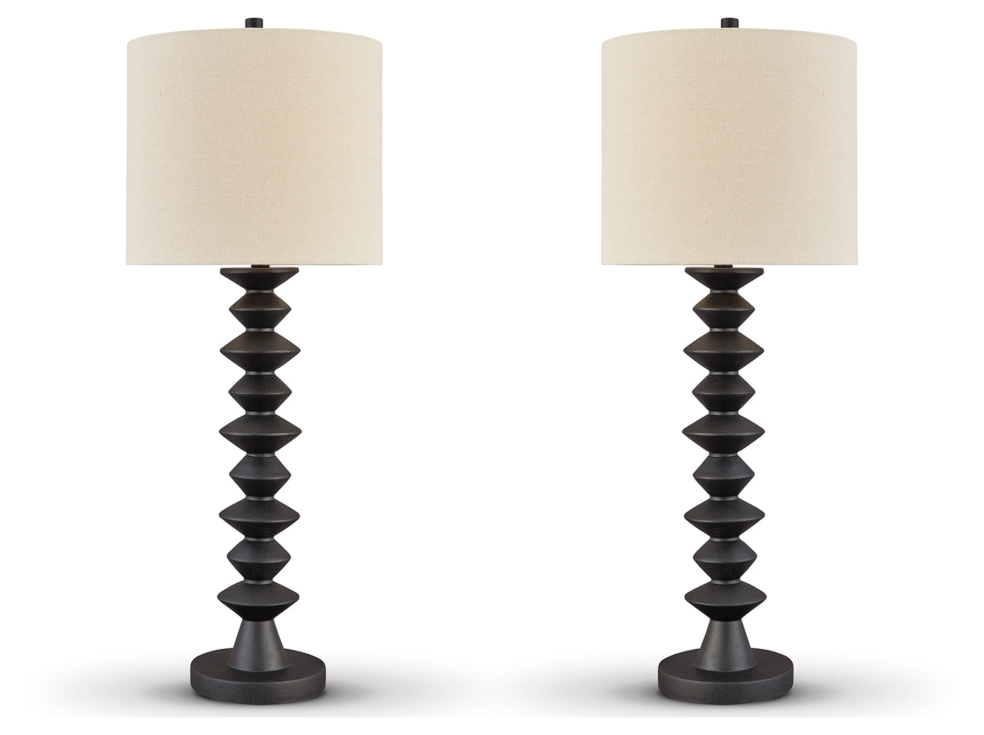 Luanndon Black 2-Piece Lamp Set - Ornate Home