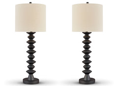 Luanndon Black 2-Piece Lamp Set - Ornate Home