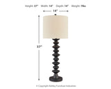 Luanndon Black 2-Piece Lamp Set - Ornate Home