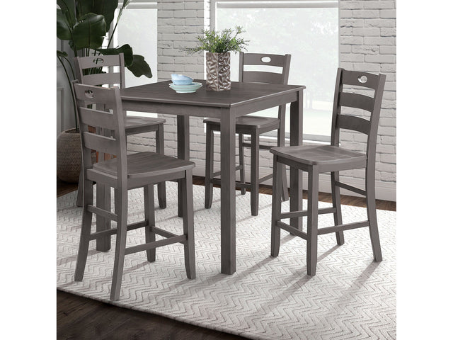 Lubbock Gray Counter Height Dining Set - Ornate Home