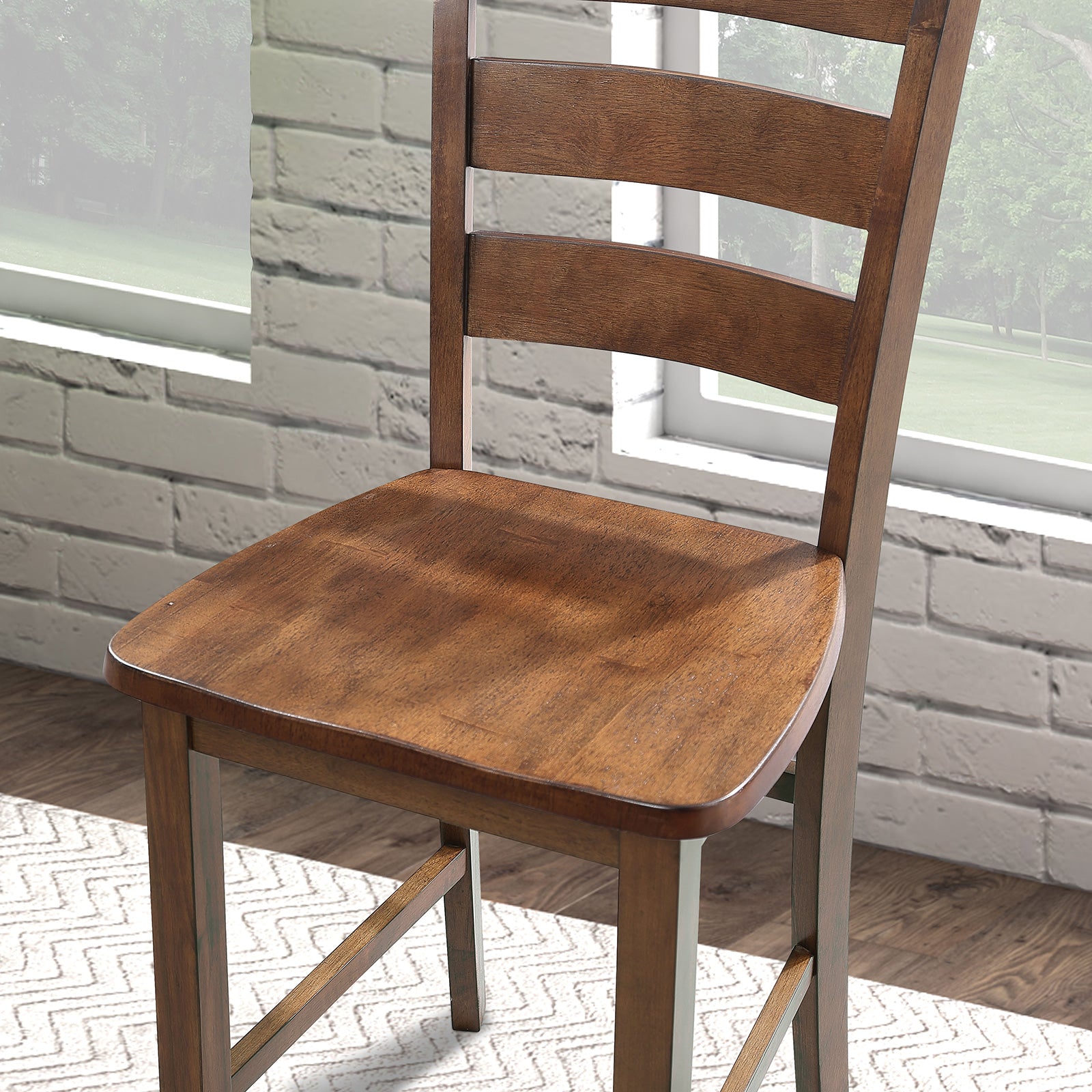 Lubbock Walnut 5 Pc. Counter Height Set - Ornate Home