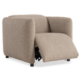 Luc Brown Fabric Power Motion Chair - Ornate Home