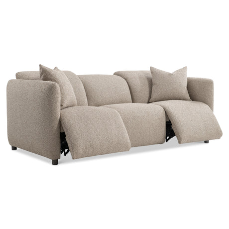 Luc Brown Fabric Power Motion Sofa - Ornate Home