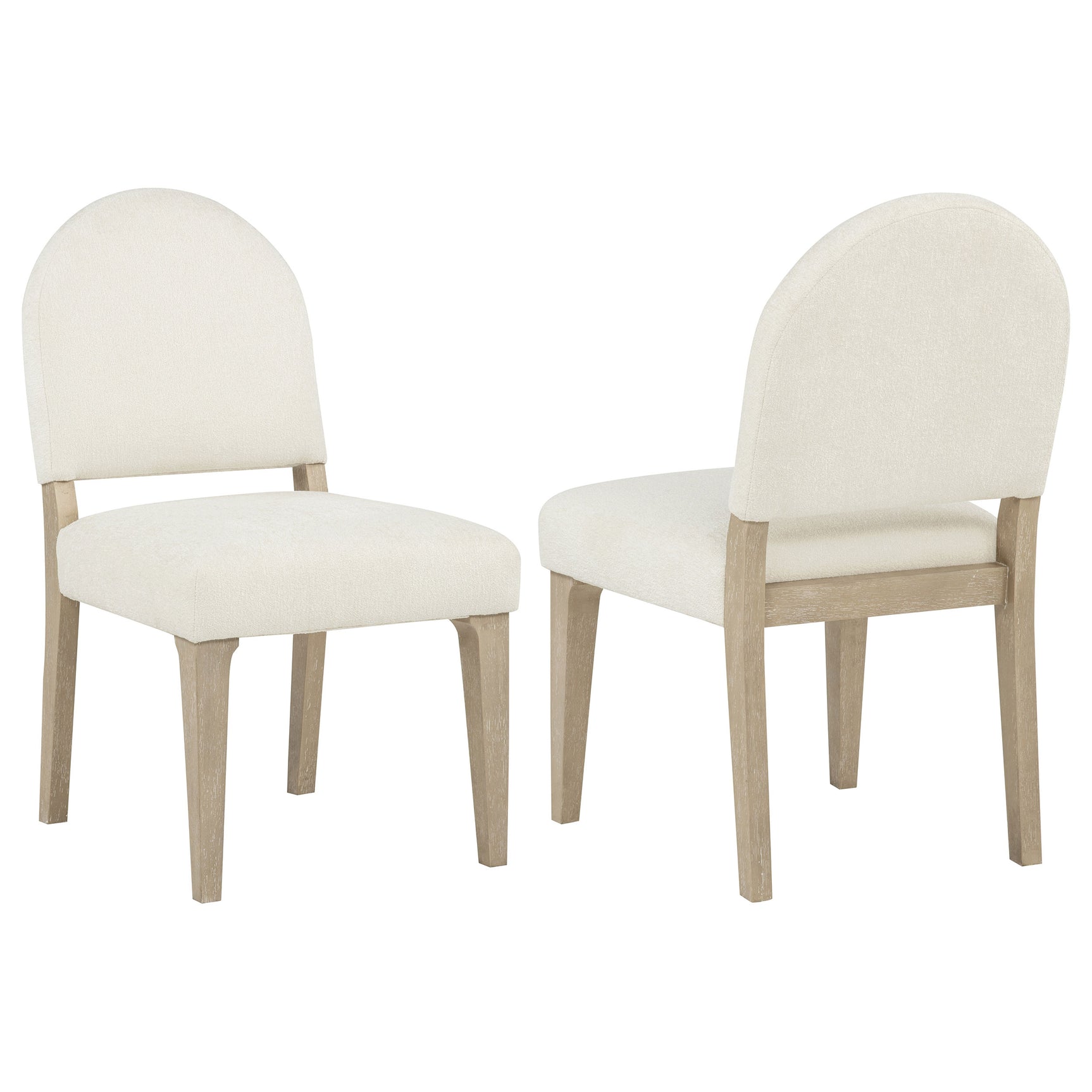 Lucaire Cream Curved High Back Upholstered Dining Chair (Set Of 2) - Ornate Home