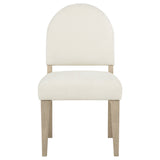 Lucaire Cream Curved High Back Upholstered Dining Chair (Set Of 2) - Ornate Home