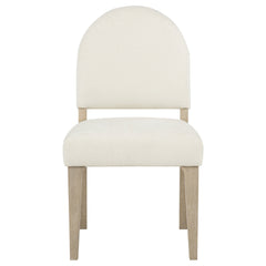 Lucaire Cream Curved High Back Upholstered Dining Chair (Set Of 2) - Ornate Home