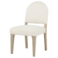 Lucaire Cream Curved High Back Upholstered Dining Chair (Set Of 2) - Ornate Home