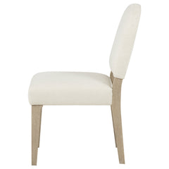 Lucaire Cream Curved High Back Upholstered Dining Chair (Set Of 2) - Ornate Home
