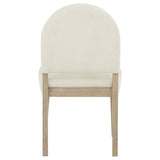 Lucaire Cream Curved High Back Upholstered Dining Chair (Set Of 2) - Ornate Home