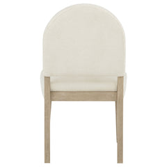 Lucaire Cream Curved High Back Upholstered Dining Chair (Set Of 2) - Ornate Home