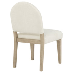 Lucaire Cream Curved High Back Upholstered Dining Chair (Set Of 2) - Ornate Home