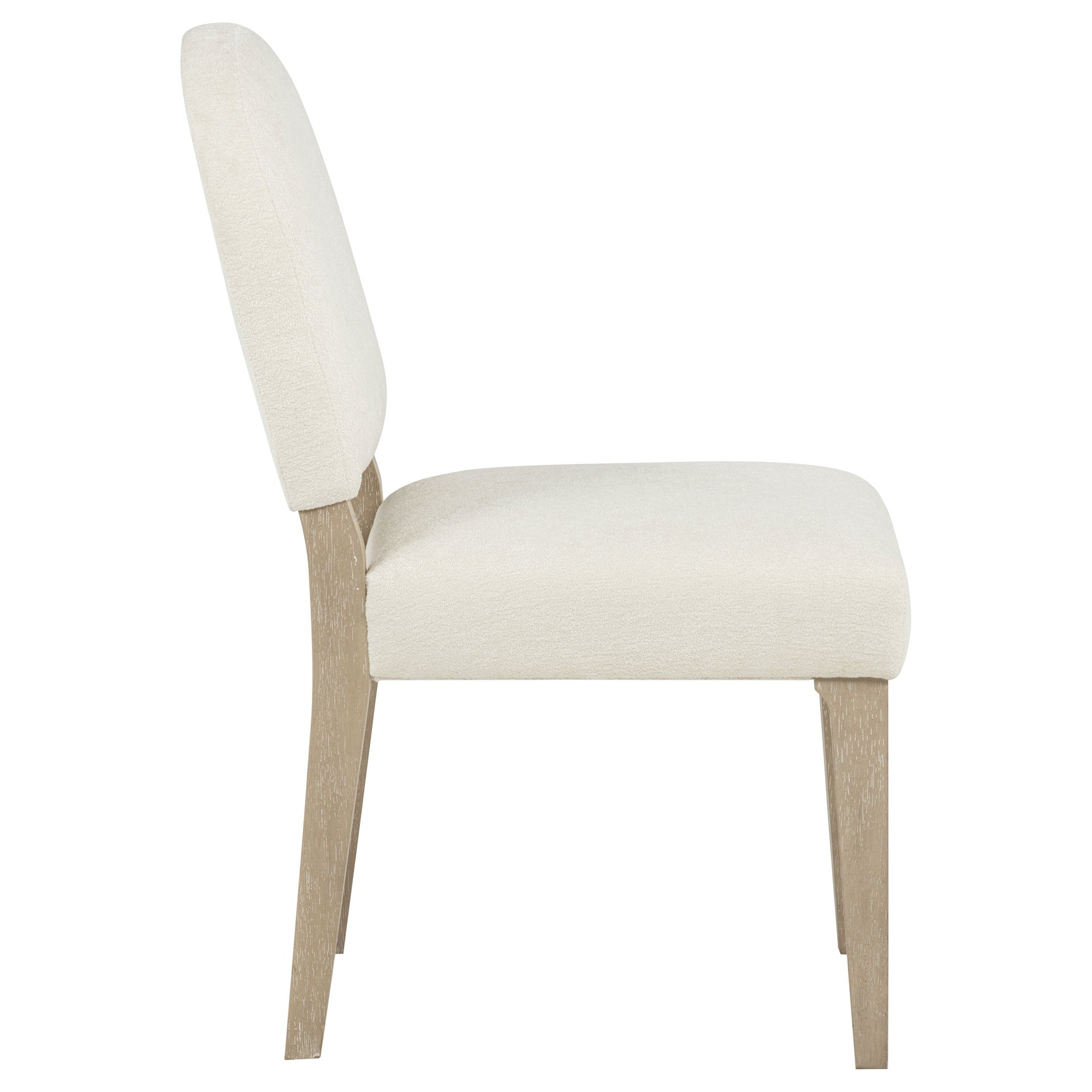 Lucaire Cream Curved High Back Upholstered Dining Chair (Set Of 2) - Ornate Home