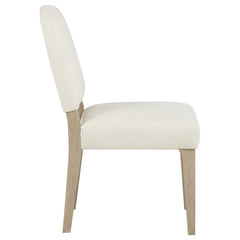 Lucaire Cream Curved High Back Upholstered Dining Chair (Set Of 2) - Ornate Home